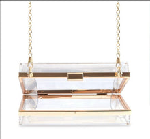 Load image into Gallery viewer, Acrylic Box Clutch with Chain Strap
