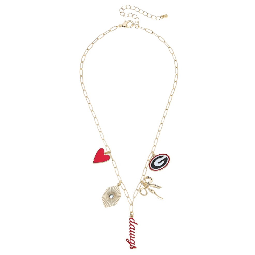 Georgia Bulldogs Paper Clip Charm Collector Necklace