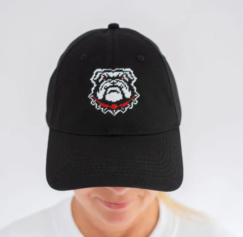 Needlepoint Bulldog Baseball Hat