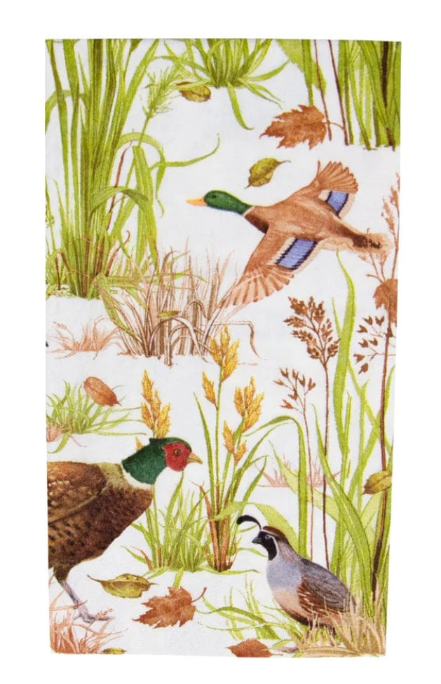 Caspari Birds Of A Feather Guest Towel Napkins