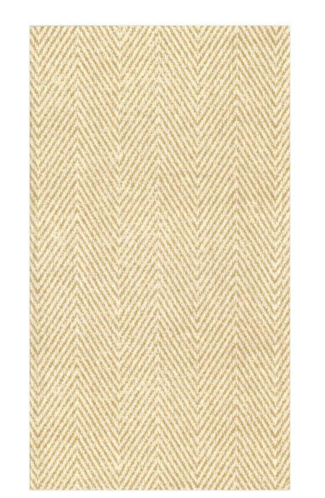 Caspari Natural Jute Paper Linen Guest Towel Napkins