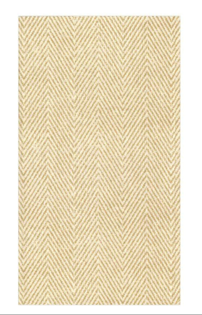 Caspari Natural Jute Paper Linen Guest Towel Napkins