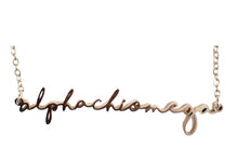 Load image into Gallery viewer, Sorority Italic Font Necklace
