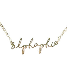 Load image into Gallery viewer, Sorority Italic Font Necklace
