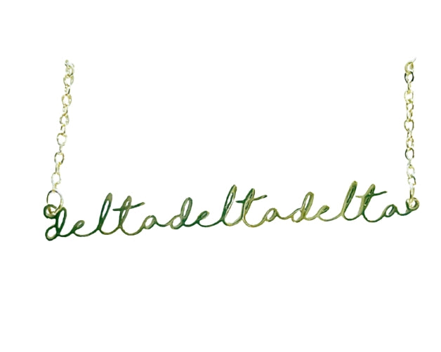 Sorority Italic Font Necklace