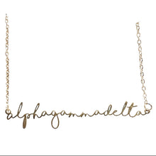Load image into Gallery viewer, Sorority Italic Font Necklace
