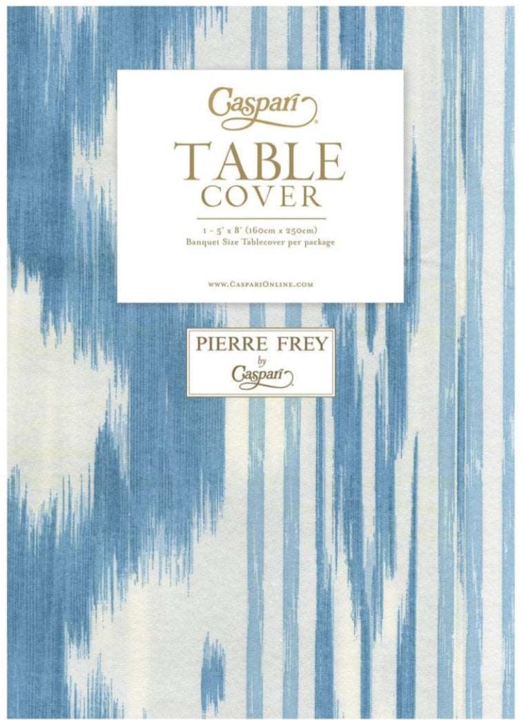 Caspari Toile De Nantes Blue Paper Linen Table Cover