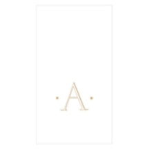 Load image into Gallery viewer, Caspari Gold Single Initial Guest Towels
