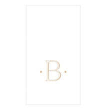 Load image into Gallery viewer, Caspari Gold Single Initial Guest Towels
