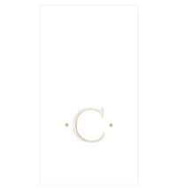 Load image into Gallery viewer, Caspari Gold Single Initial Guest Towels
