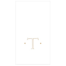 Load image into Gallery viewer, Caspari Gold Single Initial Guest Towels

