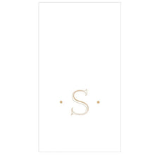 Load image into Gallery viewer, Caspari Gold Single Initial Guest Towels
