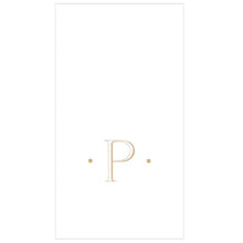 Load image into Gallery viewer, Caspari Gold Single Initial Guest Towels
