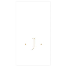 Load image into Gallery viewer, Caspari Gold Single Initial Guest Towels
