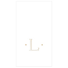 Load image into Gallery viewer, Caspari Gold Single Initial Guest Towels
