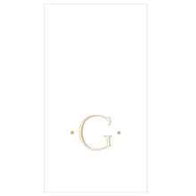 Load image into Gallery viewer, Caspari Gold Single Initial Guest Towels

