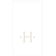 Load image into Gallery viewer, Caspari Gold Single Initial Guest Towels
