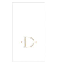 Load image into Gallery viewer, Caspari Gold Single Initial Guest Towels
