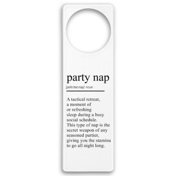 Door Hanger: Party Nap