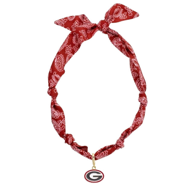 Georgia Bulldogs Logo Bandana Scarf Necklace