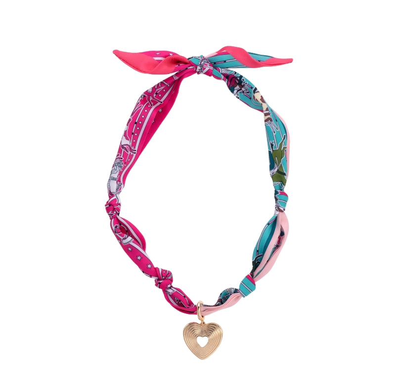 Glowing Heart Scarf Necklace