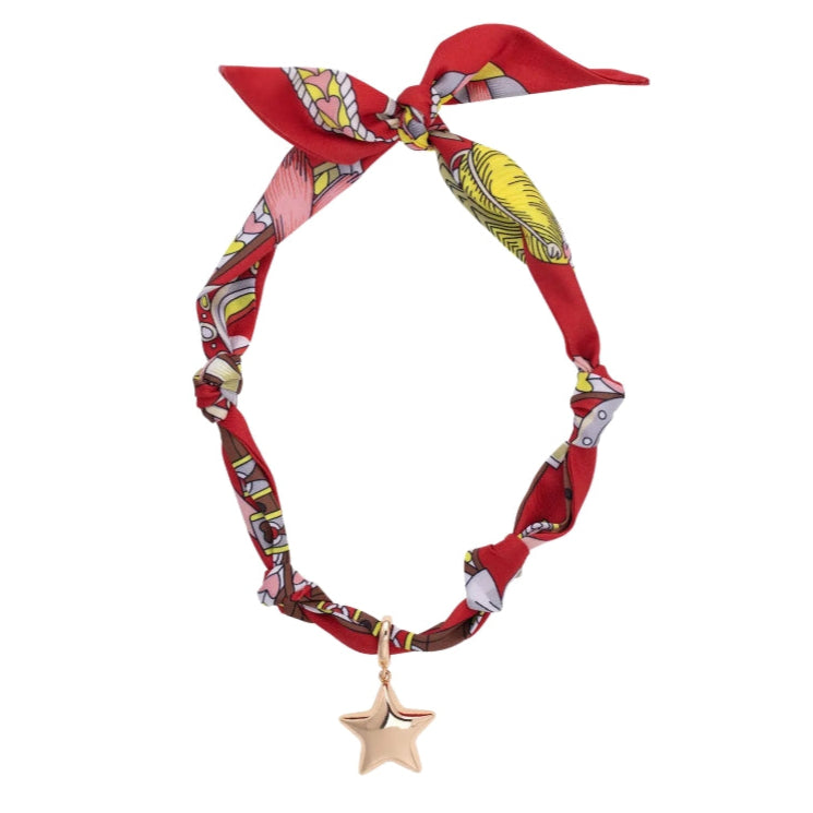 Puffy Star Scarf Necklace