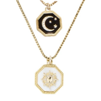 Stella & Dot Estelle Celestial Reversible Pendant Necklace