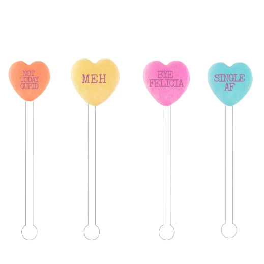 Candy Hearts Salty Stir Sticks