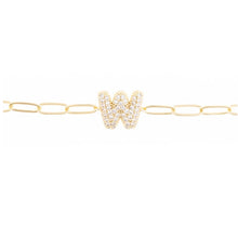 Load image into Gallery viewer, Rhinestone Initial Bracelet
