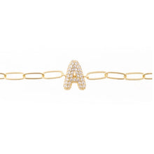 Load image into Gallery viewer, Rhinestone Initial Bracelet
