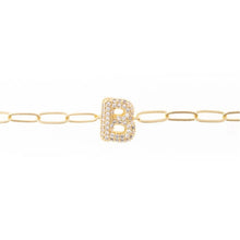 Load image into Gallery viewer, Rhinestone Initial Bracelet
