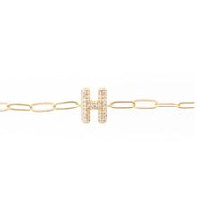 Load image into Gallery viewer, Rhinestone Initial Bracelet
