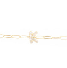 Load image into Gallery viewer, Rhinestone Initial Bracelet
