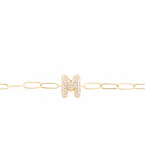 Load image into Gallery viewer, Rhinestone Initial Bracelet
