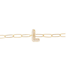 Load image into Gallery viewer, Rhinestone Initial Bracelet
