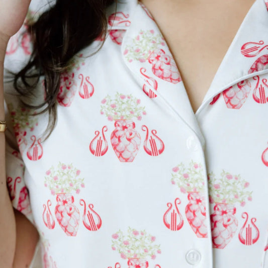 Alpha Chi Omega Pajama Shorts Set