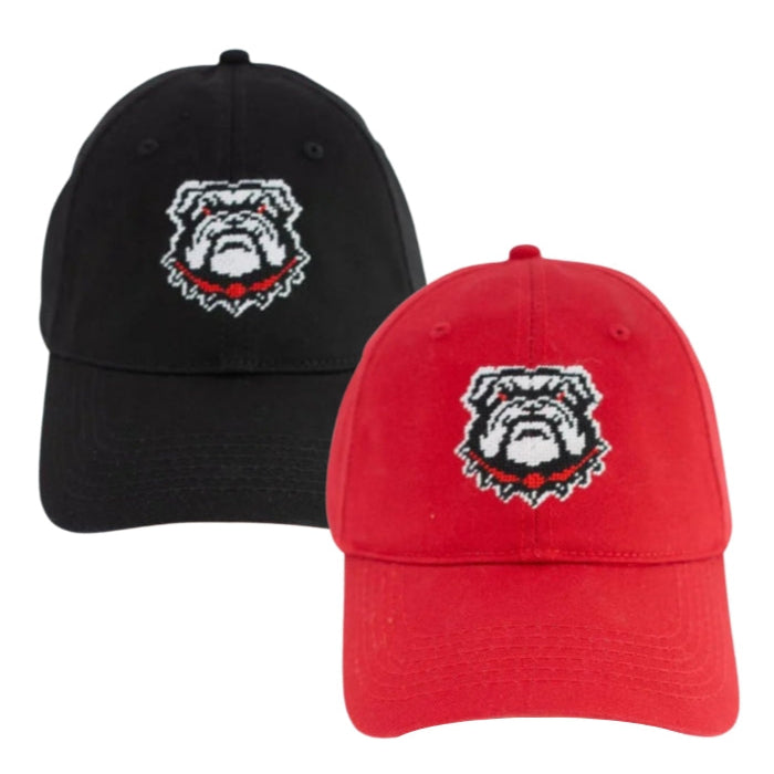 Needlepoint Bulldog Baseball Hat
