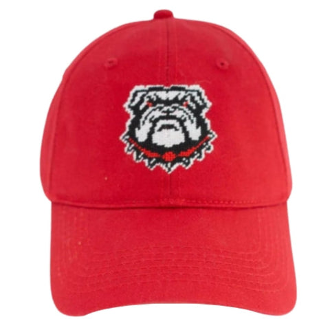Needlepoint Bulldog Baseball Hat