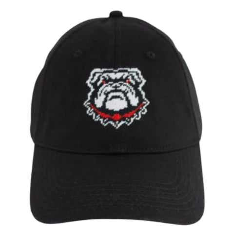 Needlepoint Bulldog Baseball Hat