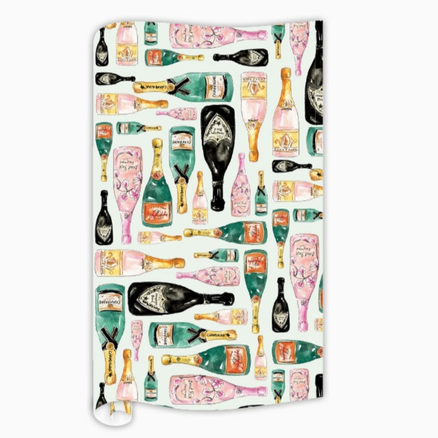 Champagne Bottle Themed Gift Wrap