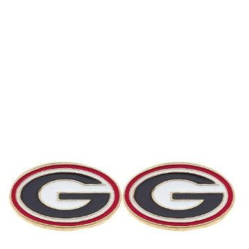 Georgia Bulldogs Enamel Stud Earrings
