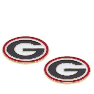 Georgia Bulldogs Enamel Stud Earrings