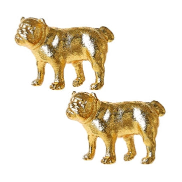 Bulldog Stud Gold Earring