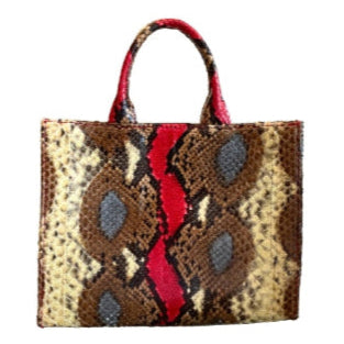 Red Python Handbag