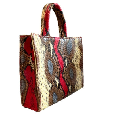 Red Python Handbag