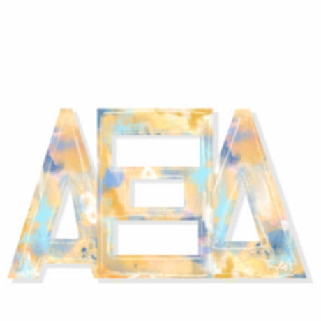 Sorority Watercolor Acrylic Shelf Letters
