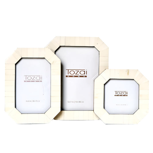 Octagon Bone Photo Frame