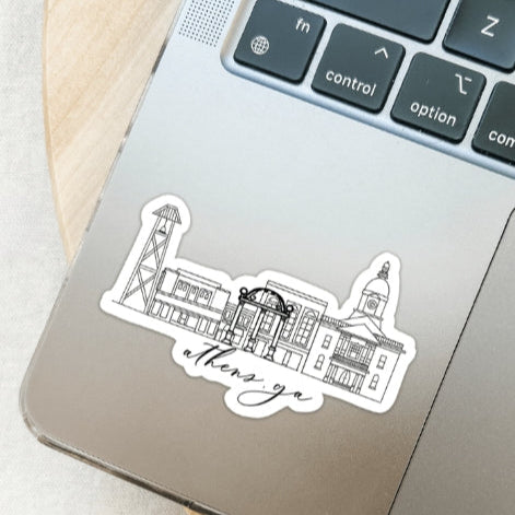 Athens Skyline Matte Vinyl Sticker