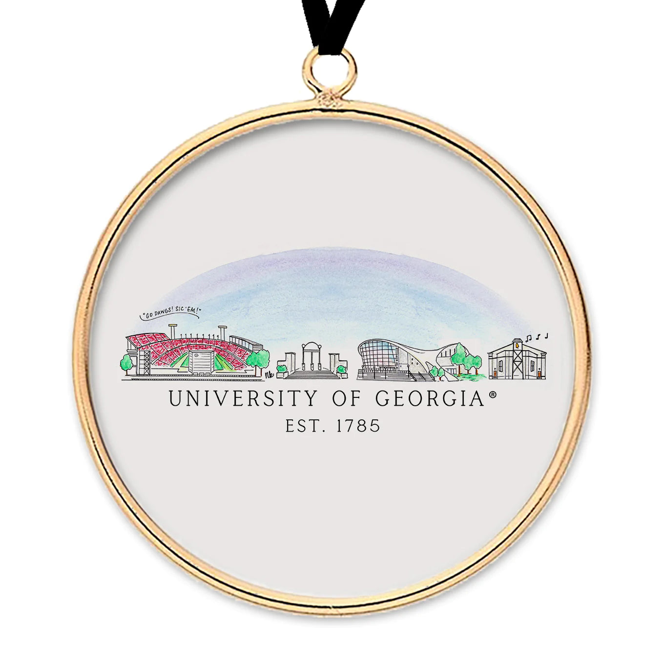 UGA Skyline Ornament