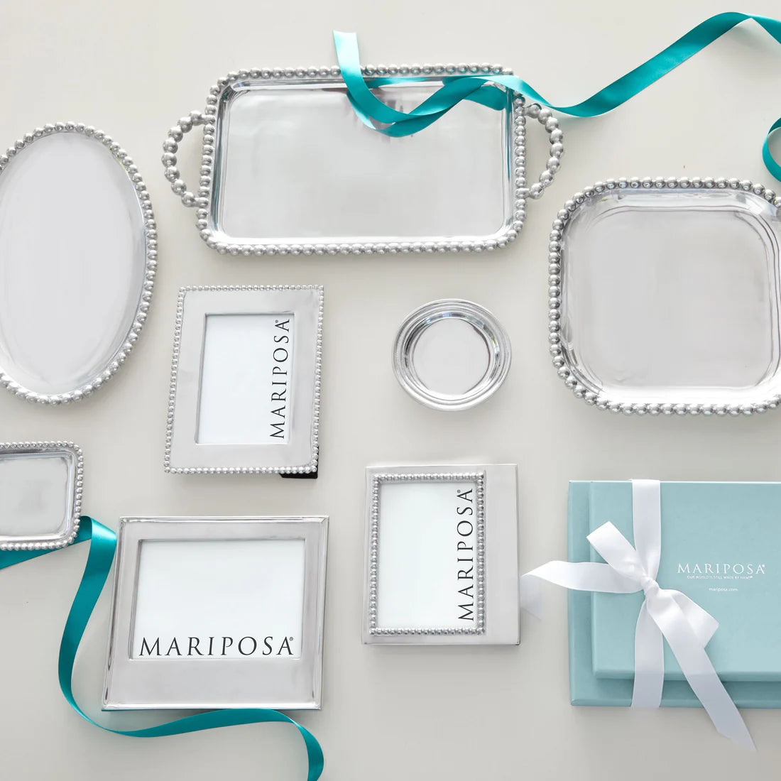 Mariposa Pearled Oval Platter